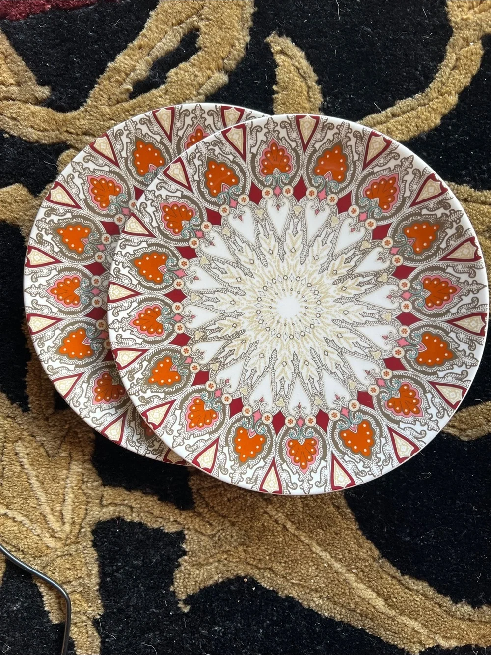 Pottery Barn 2 PAISLEY BROWN 8.75